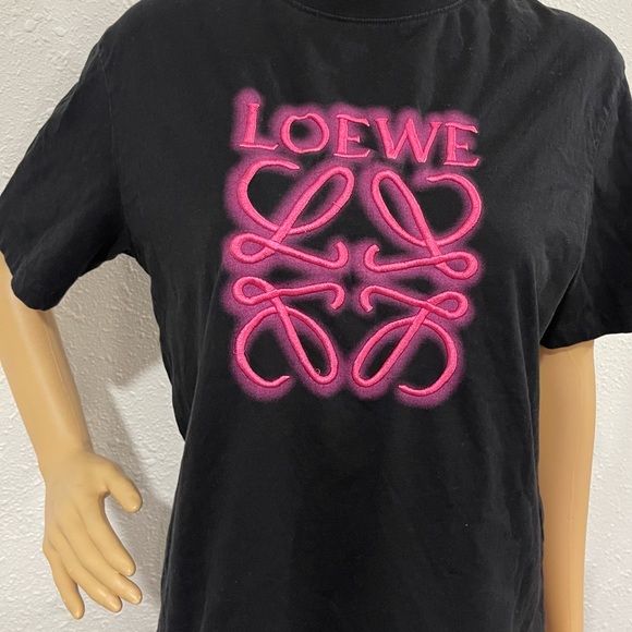 Loewe Black and Pink Short Sleeve T-Shirt - Picture 2 of 4